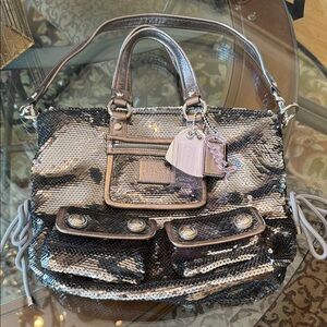 Coach NWOT Limited Edition Metallic Sequin Tote Bag from the 2010 Poppy line.